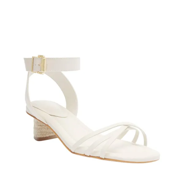 Schutz Womens Alexandra Mid Block Sandals Pearl Off White 8.5B - Image 11