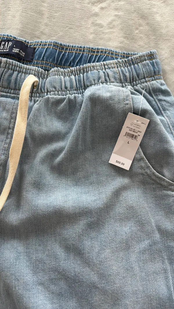 Gap high-rise wide leg tie jeans - Image 6