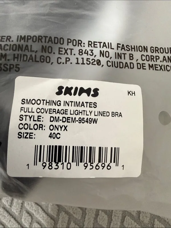 SKIMS Smoothing Intimates Full Coverage Lightly Lined Bra Onyx 40C - Image 10