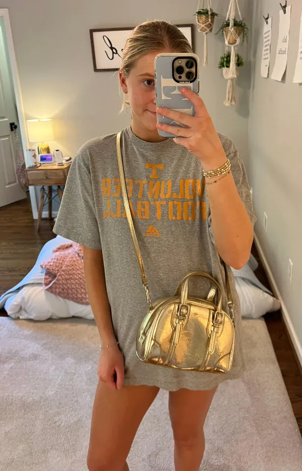 ZARA Buckled Gold Purse - Image 3