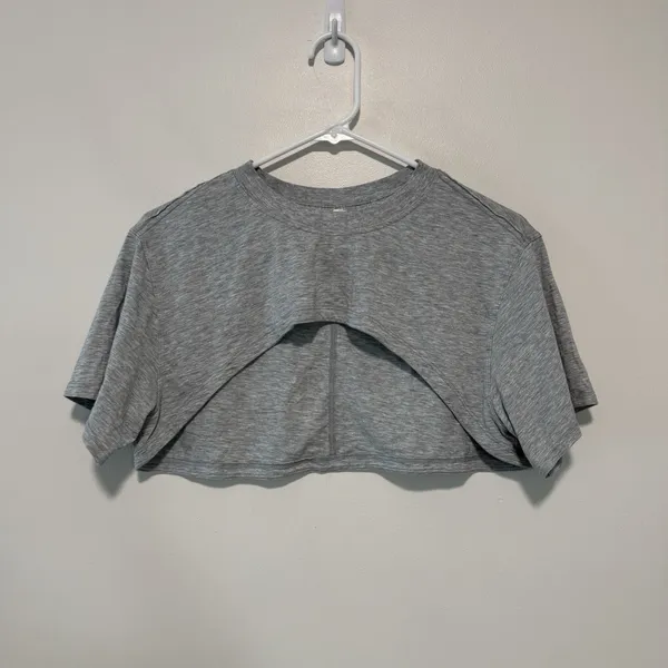 Lululemon All Yours Boyfriend Ultra Crop Heathered Core Light Grey Size 6 - Image 4