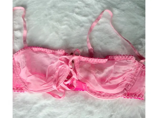 SKIMS Romance Silk Chiffon Balconette Bra – Bubblegum Pink – 34C – NWT - Image 5