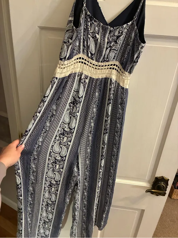 Women’s J for Justify Brand Paisley Print Maxi Dress with Crochet Waist Size L - Image 13