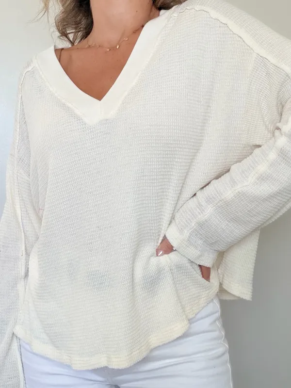 New Project Social T Underground Burnout Thermal V-Neck Long Sleeve - Image 8