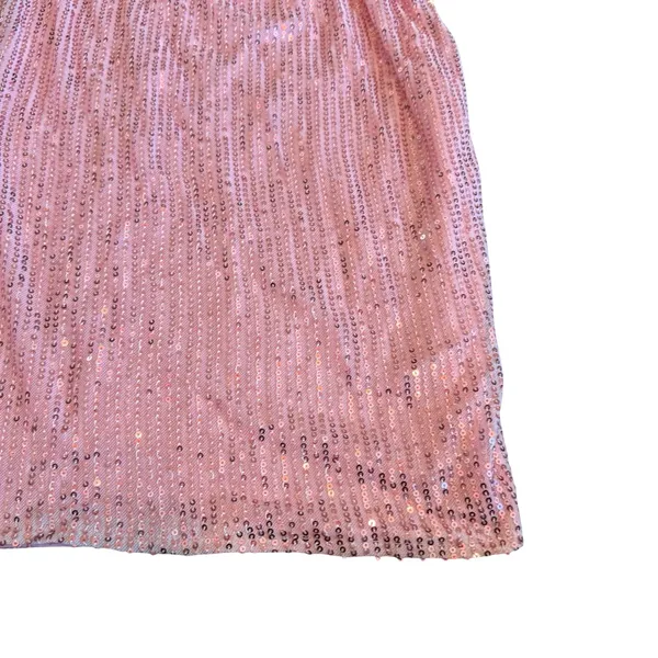 Just Quella Pink Sequin Mini Dress Cutout Spaghetti Strap Cocktail Small NWT - Image 9