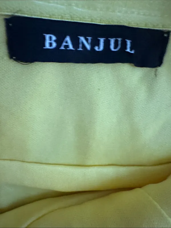 Banjul Yellow Sequin Ruffle Strap Mini Dress - Image 15