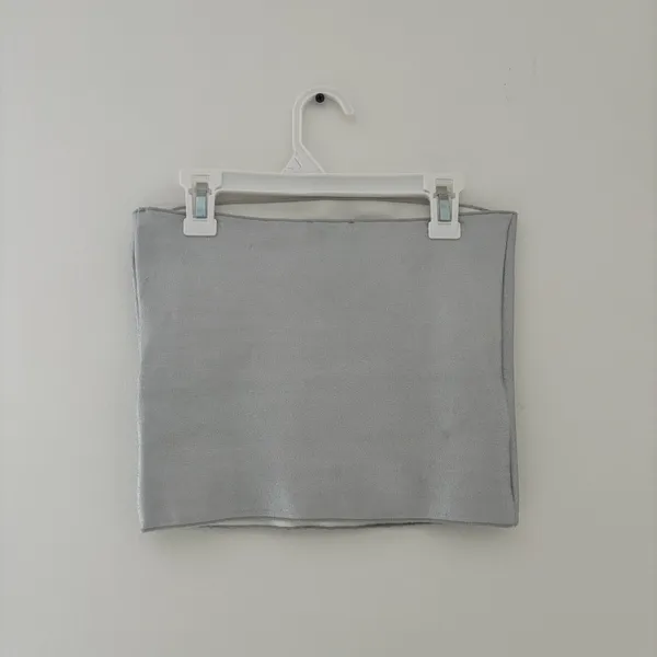Zara Strapless Stretch Tube Top Silver - Image 4