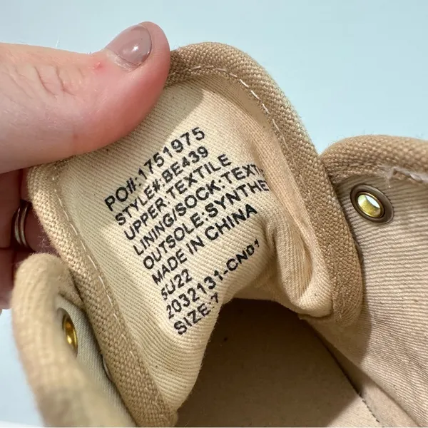 J Crew Classic High Top Canvas Sneaker Size 7‎ - Image 5