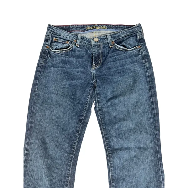 Y2K American Eagle Hipster Jeans Bootcut Low Rise‎ Stretch Women's 6 - Image 3