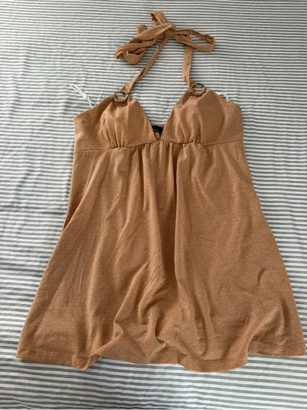 Y2K aesthetic Halter mini dress from urban behavior - Image 6
