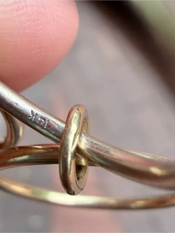 Elegant Gold Triple-Band Knot Ring - Gold - Image 5