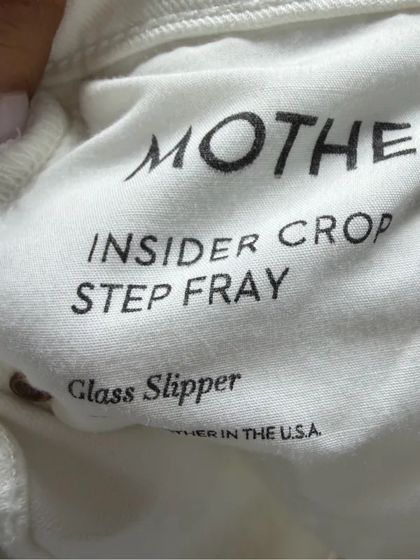 MOTHER Insider Crop Fray Glass Slipper - Image 6