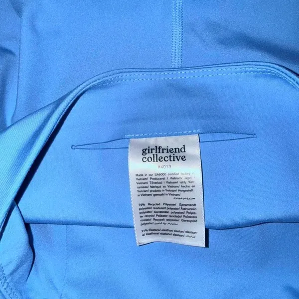 NWOT Girlfriend Collective Biker Shorts Size XS Blue‎ - Image 3