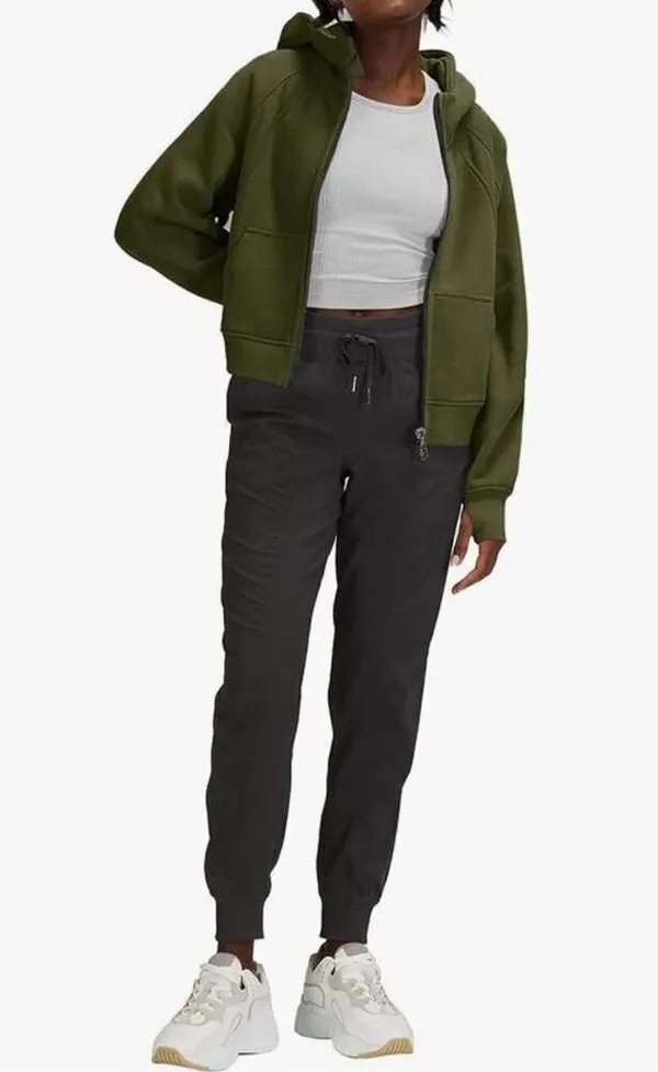 NEW Hoodie Fleece Lined Full Zipper Sweatshirt Crop Top Jacket S - Image 6