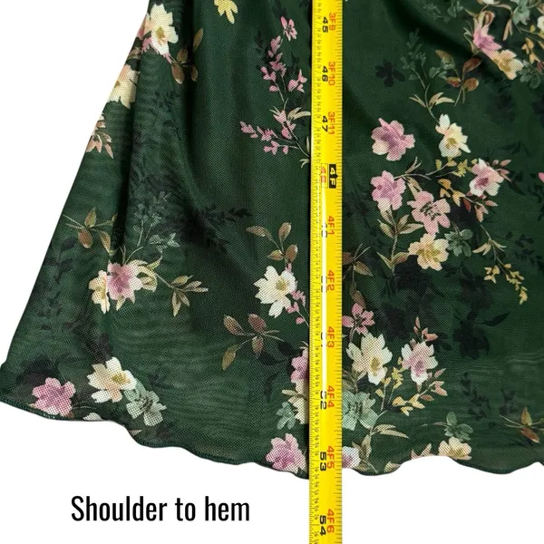 NEW Lost + Wander Green Floral Mesh Overlay Maxi Dress Fairy Cottagecore S‎ - Image 10