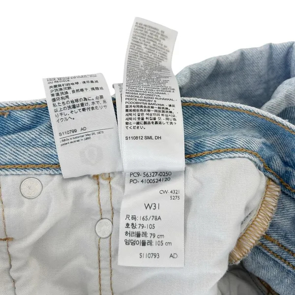 Levi's 501 Distressed Cut Off Jean Shorts Sz 31 - Image 3