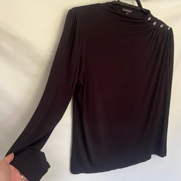 Lane Bryant Rhinestone Womens Top Sz 18/20 Glam Party Workwear Witchy Mockneck - Image 5