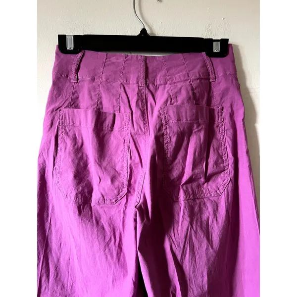 Maeve Anthropologie The Colette Pants Pink Size 25 Viscose Linen Cotton - Image 5