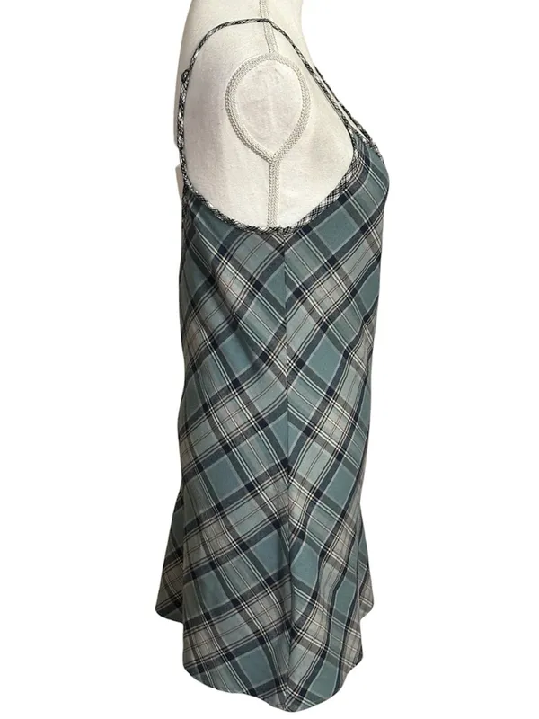 Zara Plaid V-neck Spaghetti Strap Mini Slip Dress NWT - Image 4
