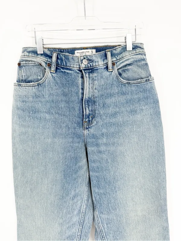 Abercrombie & Fitch Curve Love 90s Straight Jeans Womens 29 Blue Ultra High Rise - Image 5