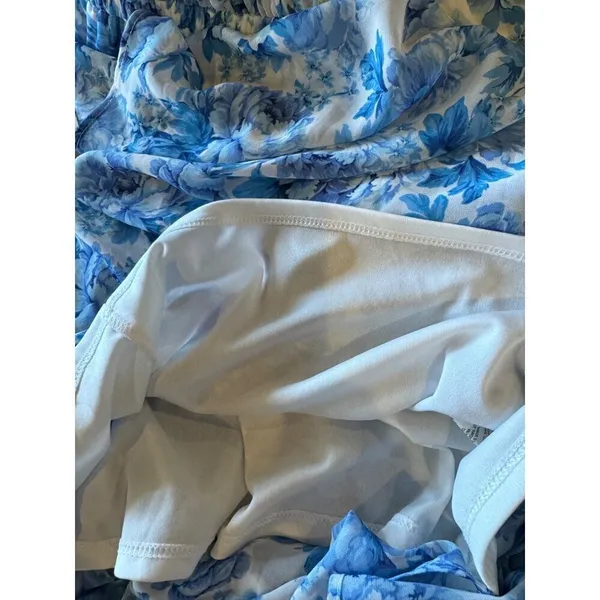 Show Me Your Mumu Dress Women XS Blue‎ White Floral Mama Blues Hacienda Maxi - Image 12