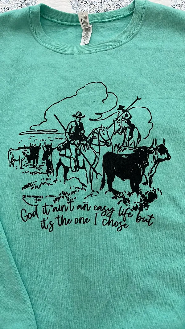 Jerzees Western Graphic Crewneck - Image 3
