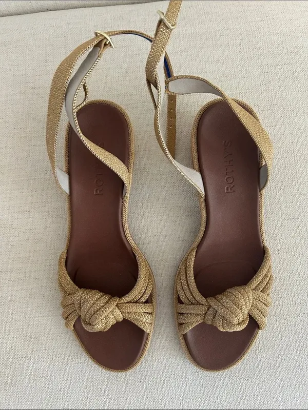 Rothy's Women's The Knot Sandals, Golden Sun, Size 8, NWT NWT - Image 4