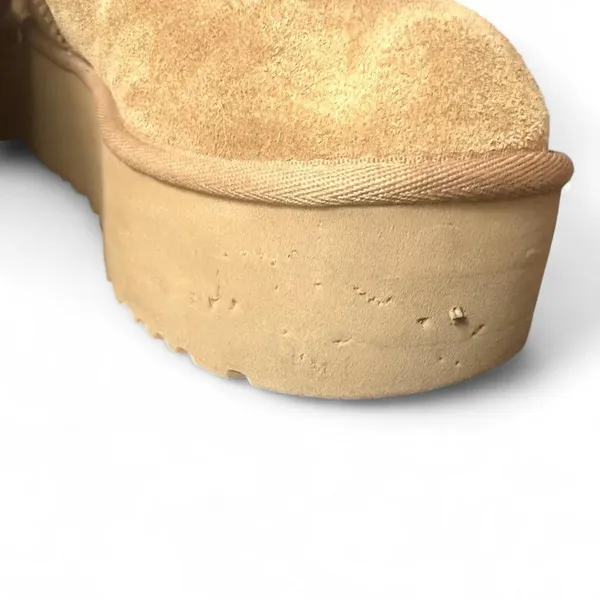 UGG Classic Mini Platform Boots Chestnut Suede Shearling Women’s Size 8 1134991 - Image 6