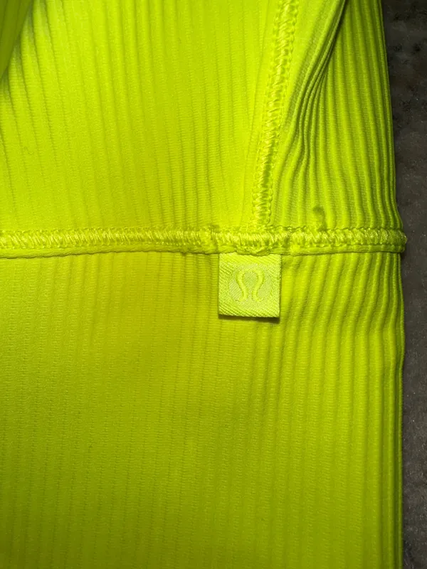 Lululemon Ribbed Power Pivot Tank Electric Lemon - Image 5
