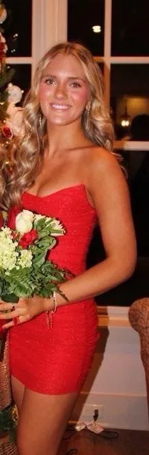 Revolve x Michael Costello Red Mini Dress - Image 2