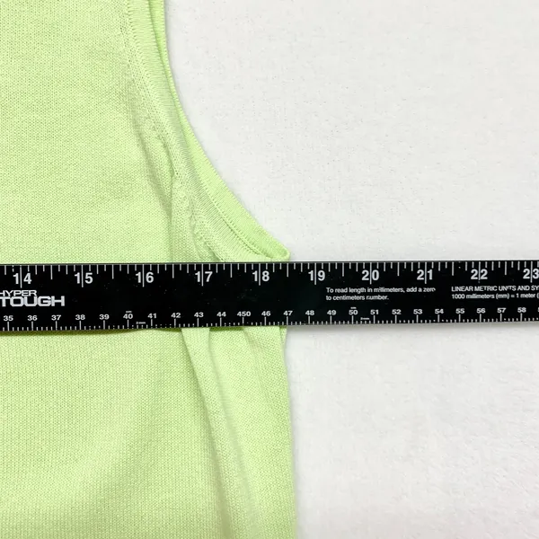 Lilly Pulitzer Knit Tank Top Womens Size PXL Lime Green Cotton Sleeveless Shell‎ - Image 3