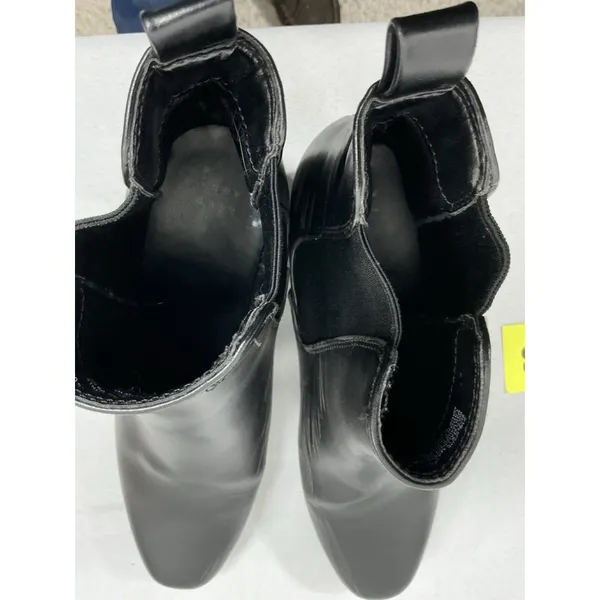 Womans A New Day Pullon Ankle Boots 7.5 Black Block Heel Elastic Ankle - Image 6