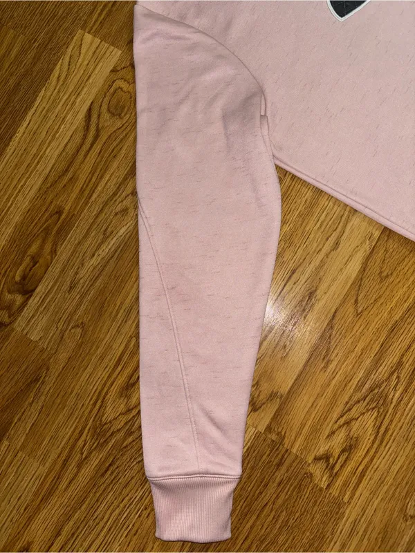 Under Armour Cold Gear Hoodie Women’s Size XL Loose Fit Pink Quilted Gray Logo - Image 4