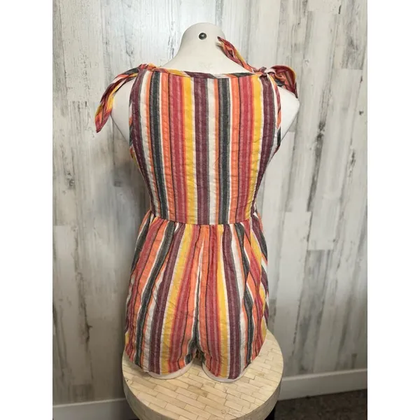 Stripped romper Orange - Image 3