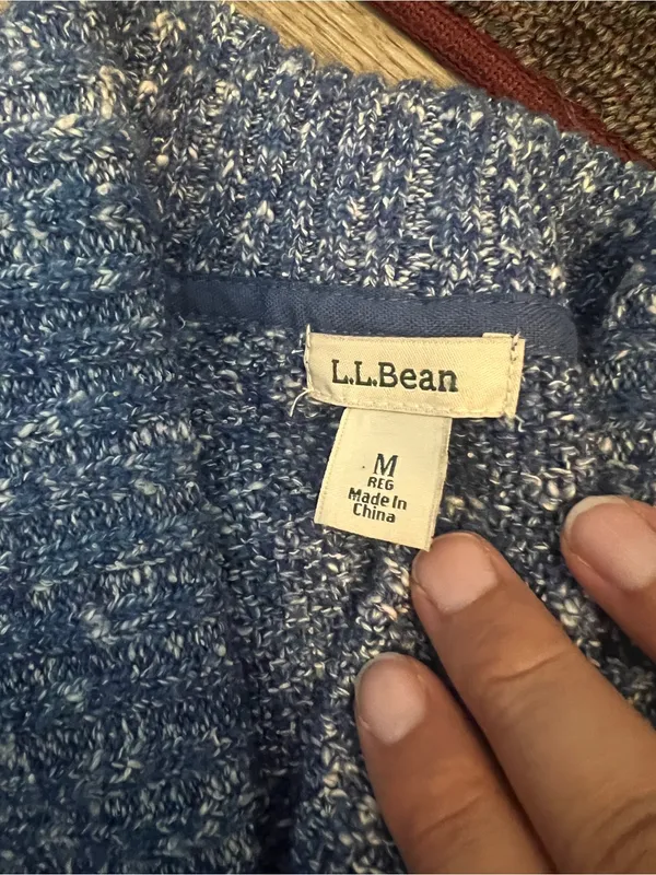 Ll bean cardigan M Blue Size M - Image 10