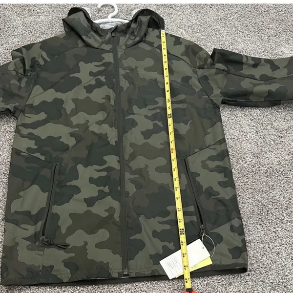 All in Motion Hooded Camo Windbreaker Jacket - Olive Green - Image 4