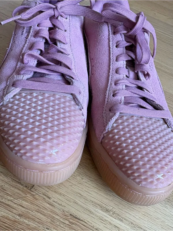 Puma Women’s Suede Platform Sneakers in Light Pink - Image 6