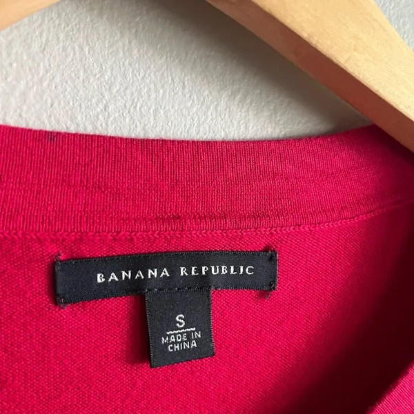Banana Republic Y2K Hot Pink Fitted Button Cardigan Sweater Small - Image 3