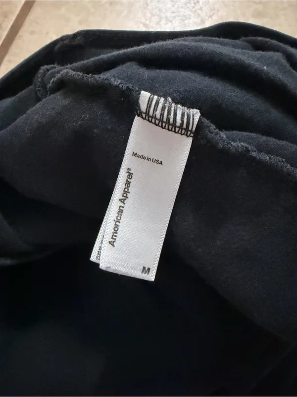 American Apparel Black Long Sleeve Crop Top - Image 2