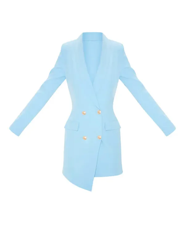 Pretty Little Thing Light Blue Blazer Dress - Image 2