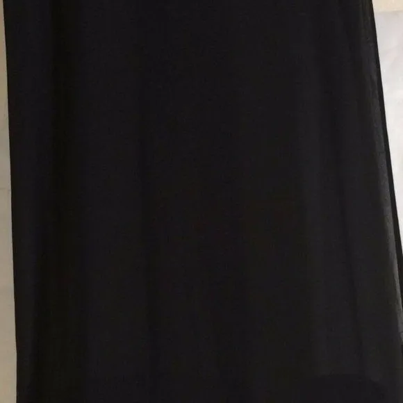 Lola Black Maxi Dress Womens Sleeveless Sheer Full Length Side Slit Elegant - Image 8
