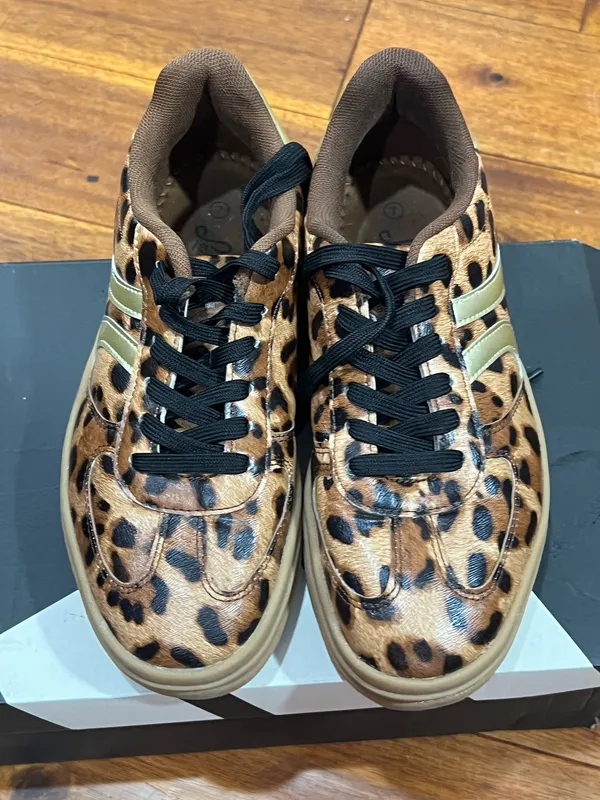 Women’s Leopard print platform Sneakers Brown Size 7 - Image 3