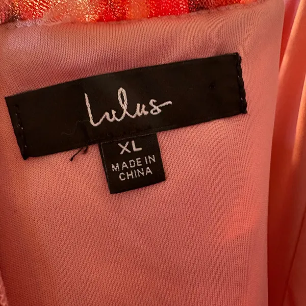 Lulus Exquisite Existence Pink Floral Mesh Pleated Ruffled Midi Dress Size XL - Image 9