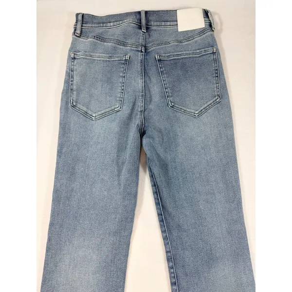 Express Womens 90s Slim Super High Rise 10R Blue Jeans Distressed Denim - Image 13
