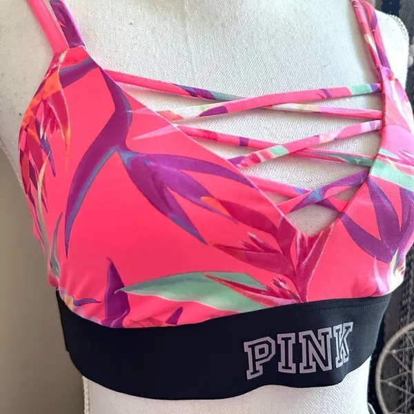 Victorias Secret PINK Ultimate Unlined Neon Strappy Bralette - Image 4