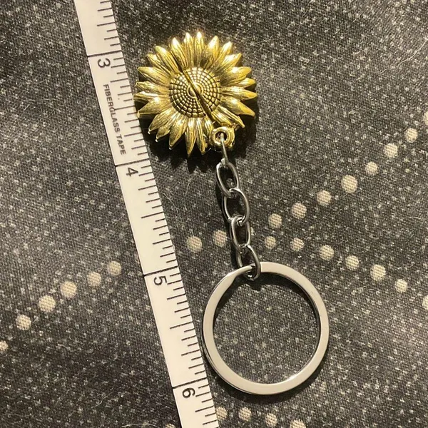 NWOT Sunflower Keychain with Inspirational Charm - Image 3