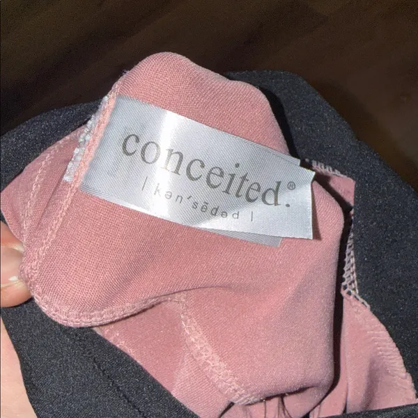 Conceited Maternity Pink Pants size Small Black - Image 2