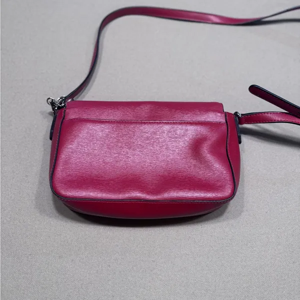 DKNY Sutton Red Leather Bryant Flap Crossbody - Image 3