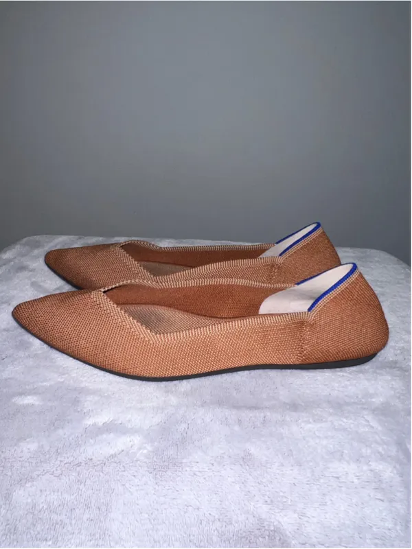 Rothy's Ballet Flats Point Amber Slip On Burnt Orange 10.5 - Image 4