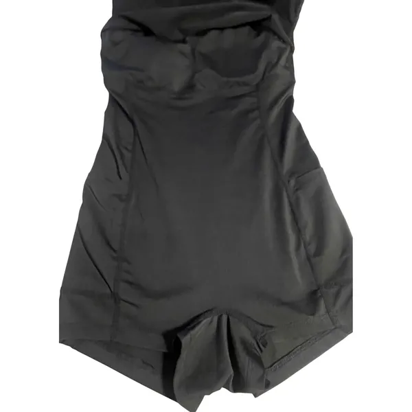 Black Athletic Exercise Dress with Built-in Romper Liner and Pockets Sleeveless‎ - Image 7
